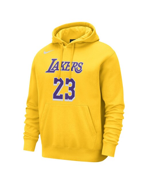 Sweatshirt de Homem Los Angeles Lakers Club LeBron James Amarelo-1