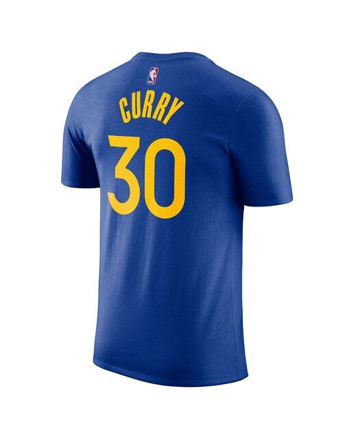 T-shirt de Homem Golden State Warriors Stephen Curry Azul-2