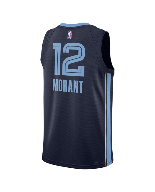 T-shirt de Homem Ja Morant Memphis Grizzlies Icon Edition 2022/23 Azul-marinho-2