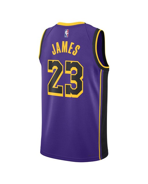 T-shirt de Homem LeBron James Los Angeles Lakers Statement Edition Roxo-2