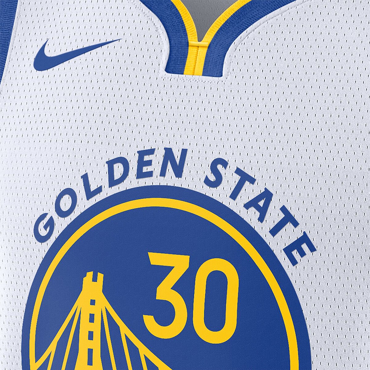 T-shirt de Homem Golden State Warriors Association Edition Branco-3
