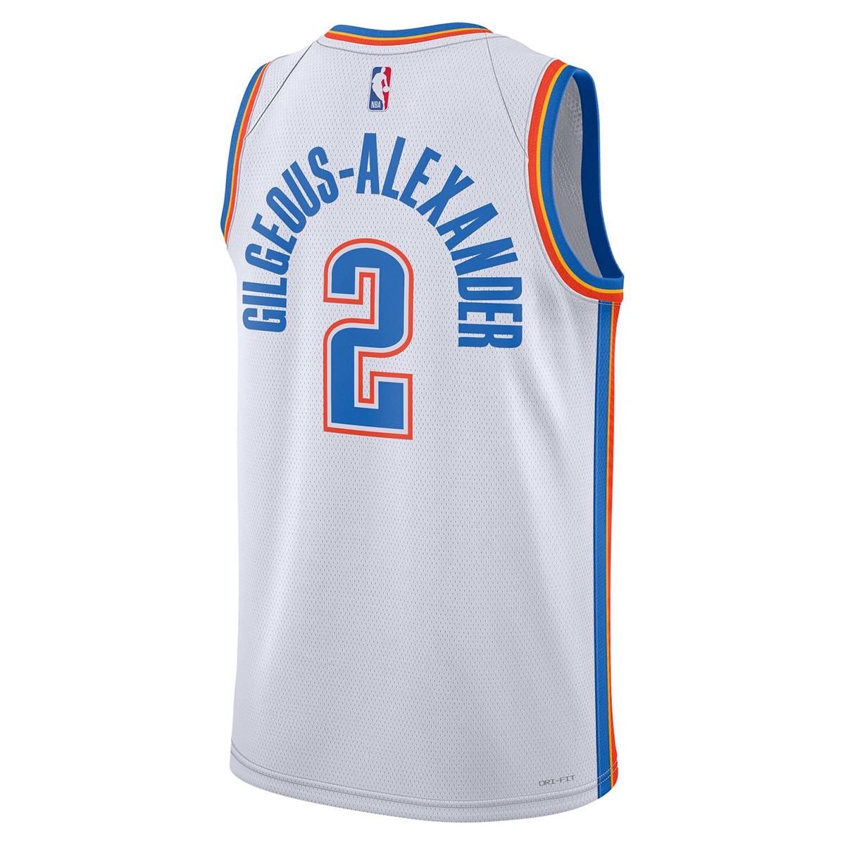 T-shirt de Homem Oklahoma City Thunder Shai Gilgeous-Alexander Association Edition Branco-2