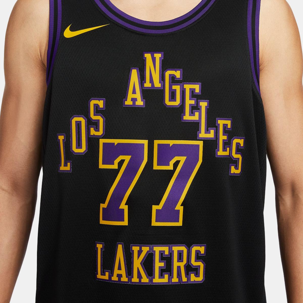 T-shirt de Homem Luka Doncic Los Angeles Lakers City Edition Preto-4