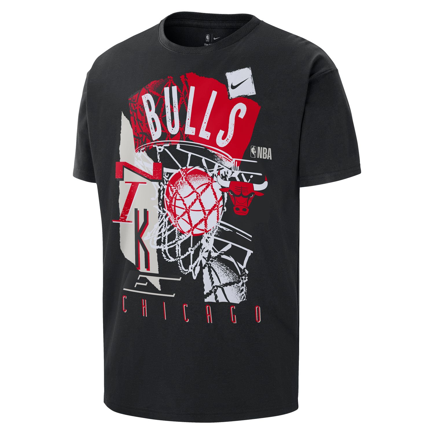 T-shirt de Homem Chicago Bulls Courtside Preto-4
