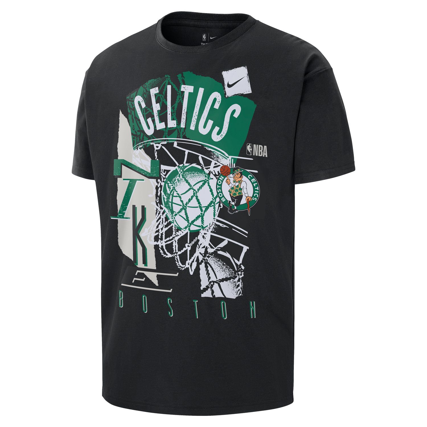 T-shirt de Homem Boston Celtics Courtside Preto-4