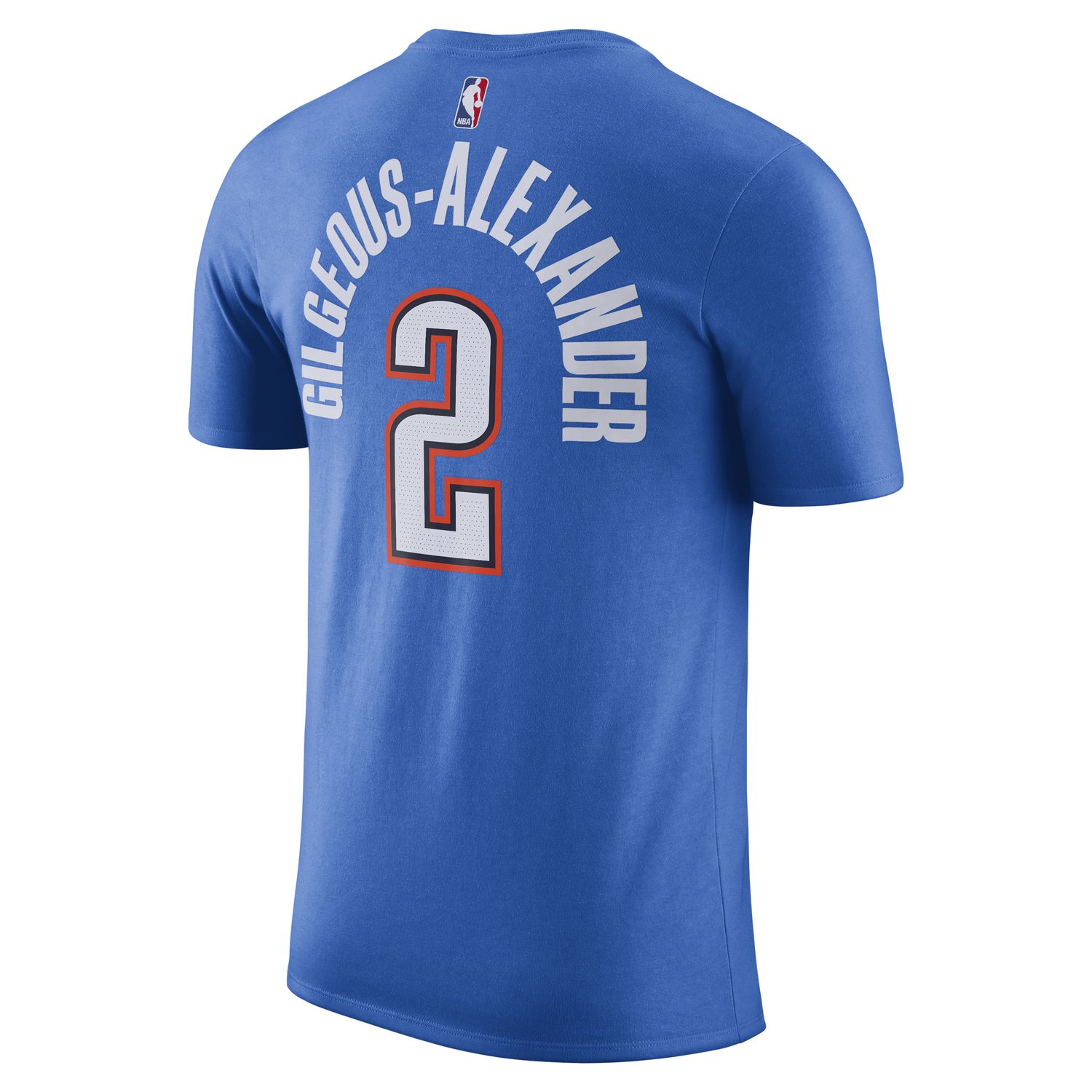 T-shirt de Homem Oklahoma City Thunder Shai Gilgeous-alexander Azul-2