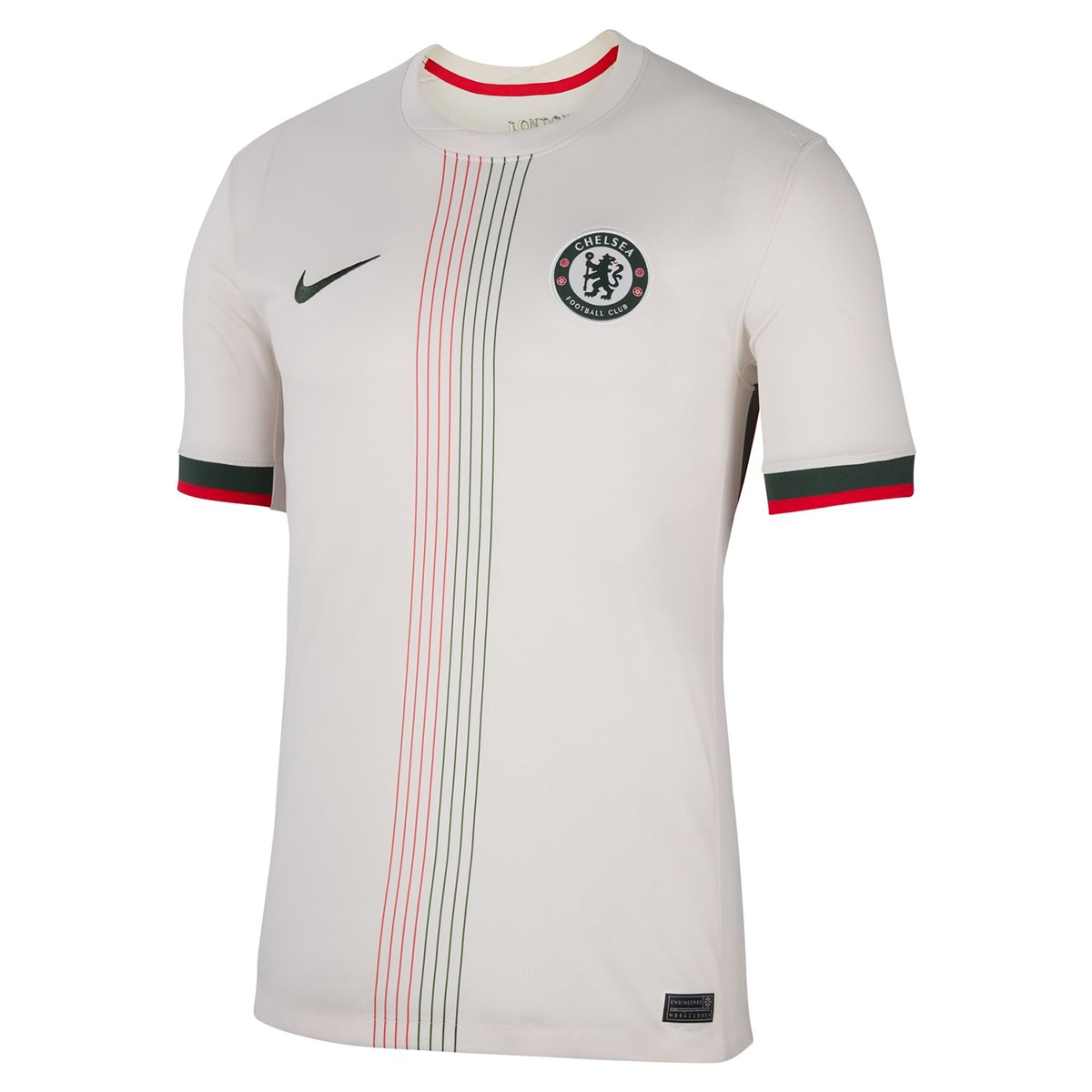T-shirt de Homem 2.º Equipamento Chelsea FC 2025-2026 Stadium Cinzento-6