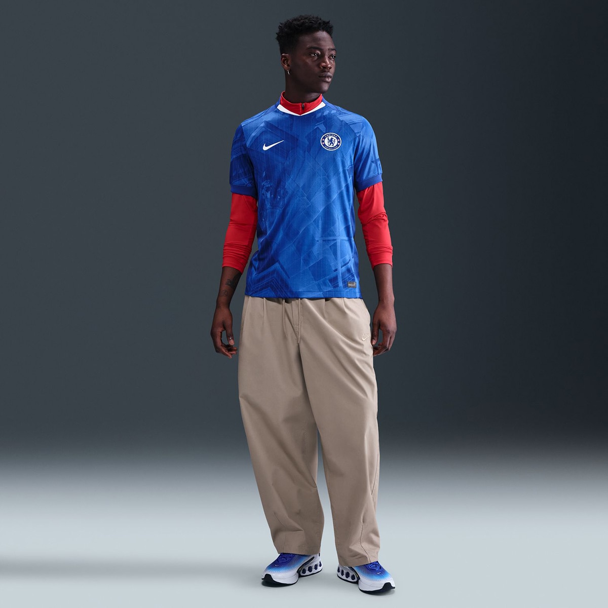 T-shirt de Homem 1.º Equipamento Chelsea FC 2025-2026 Stadium Azul-1