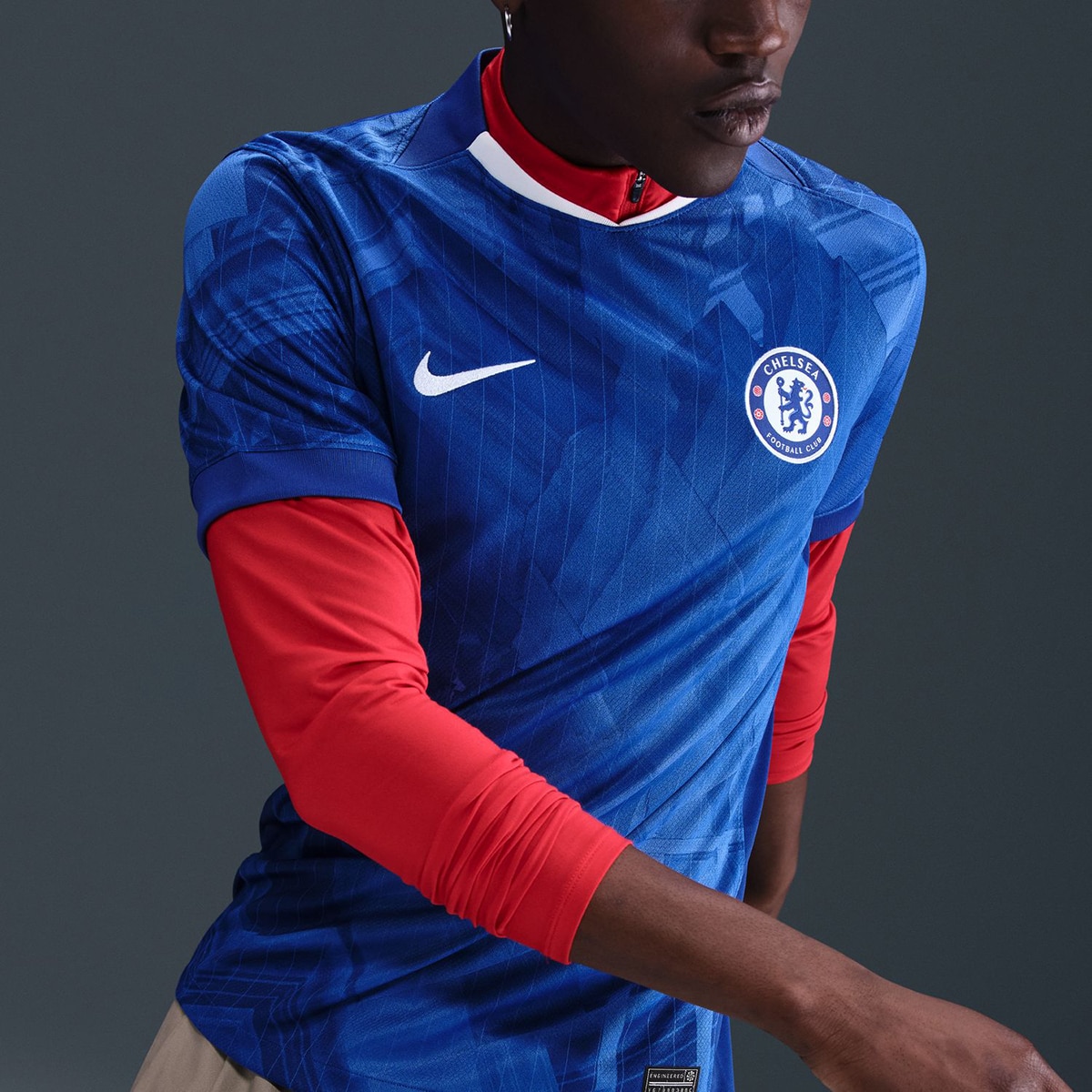 T-shirt de Homem 1.º Equipamento Chelsea FC 2025-2026 Stadium Azul-2