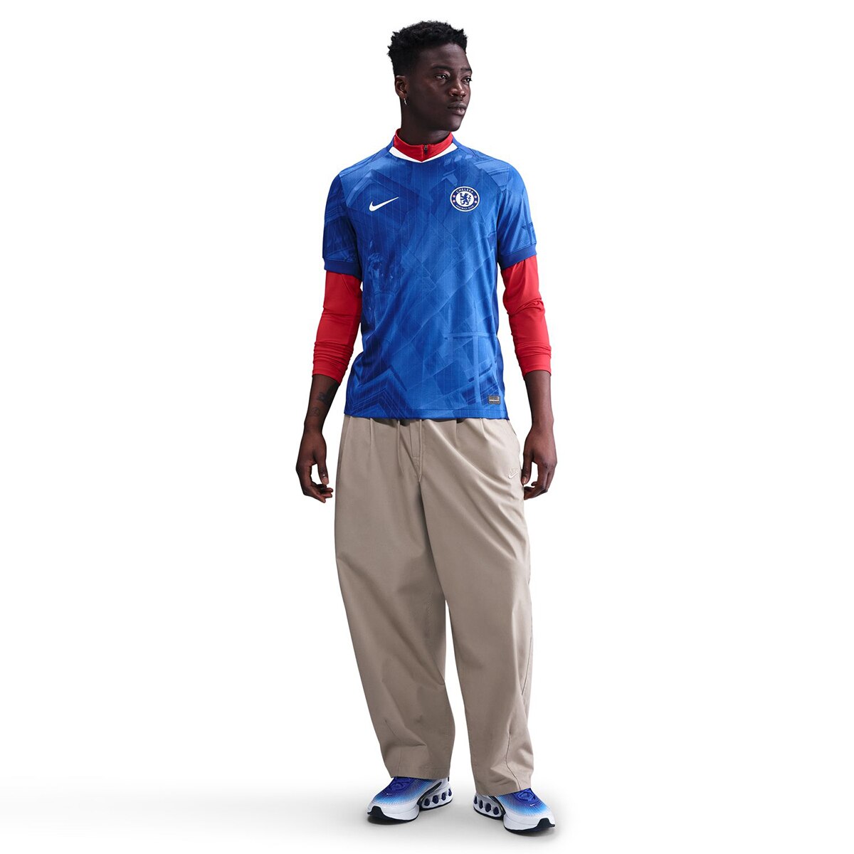 T-shirt de Homem 1.º Equipamento Chelsea FC 2025-2026 Stadium Azul-3