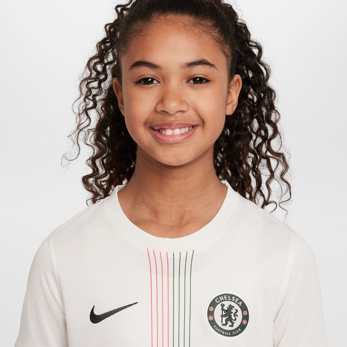 T-shirt de Criança 2.º Equipamento Chelsea FC 2025-2026 Stadium Cinzento-6