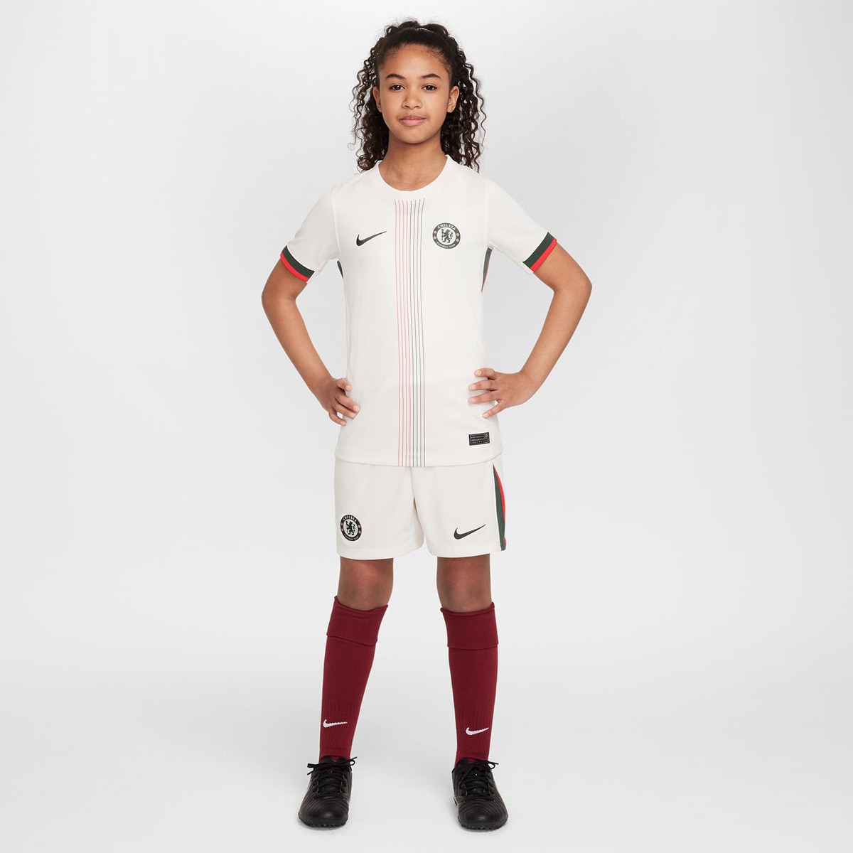 T-shirt de Criança 2.º Equipamento Chelsea FC 2025-2026 Stadium Cinzento-7