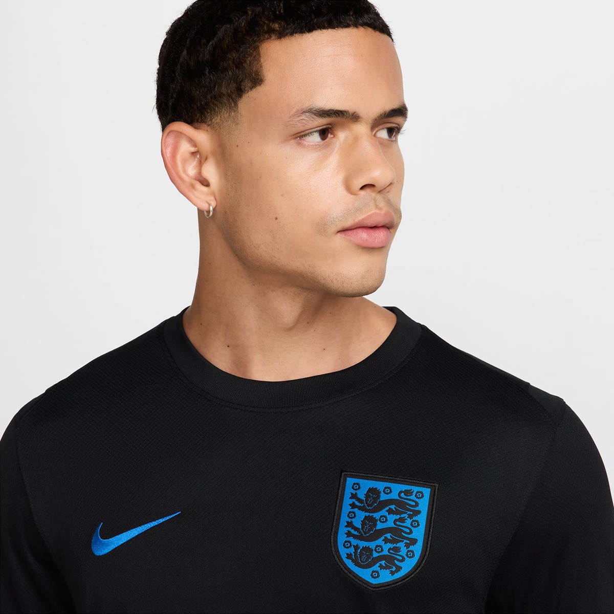 T-shirt de Homem 2.º Equipamento Inglaterra 2025 Stadium Preto-3