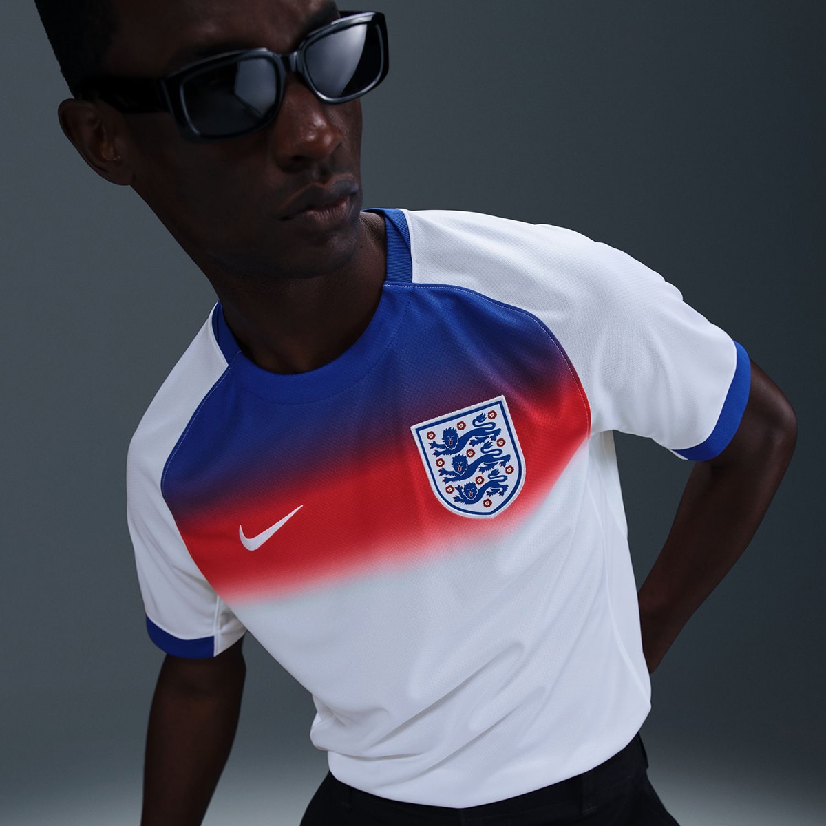 T-shirt de Homem 1.º Equipamento Inglaterra 2025 Azul-2