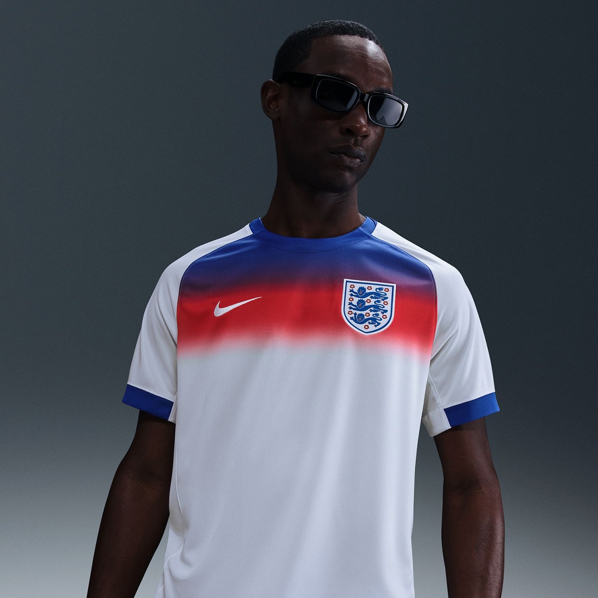 T-shirt de Homem 1.º Equipamento Inglaterra 2025 Azul-4