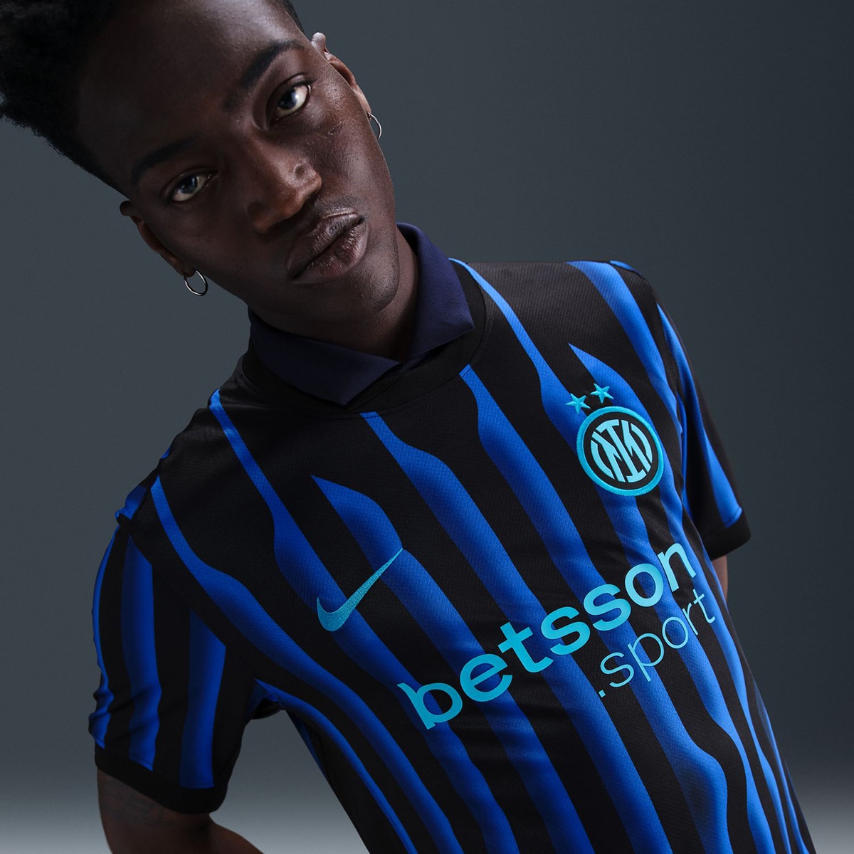 T-shirt de Homem 1.º Equipamento Inter Milan 2025-2026 Stadium Azul / Preto-2