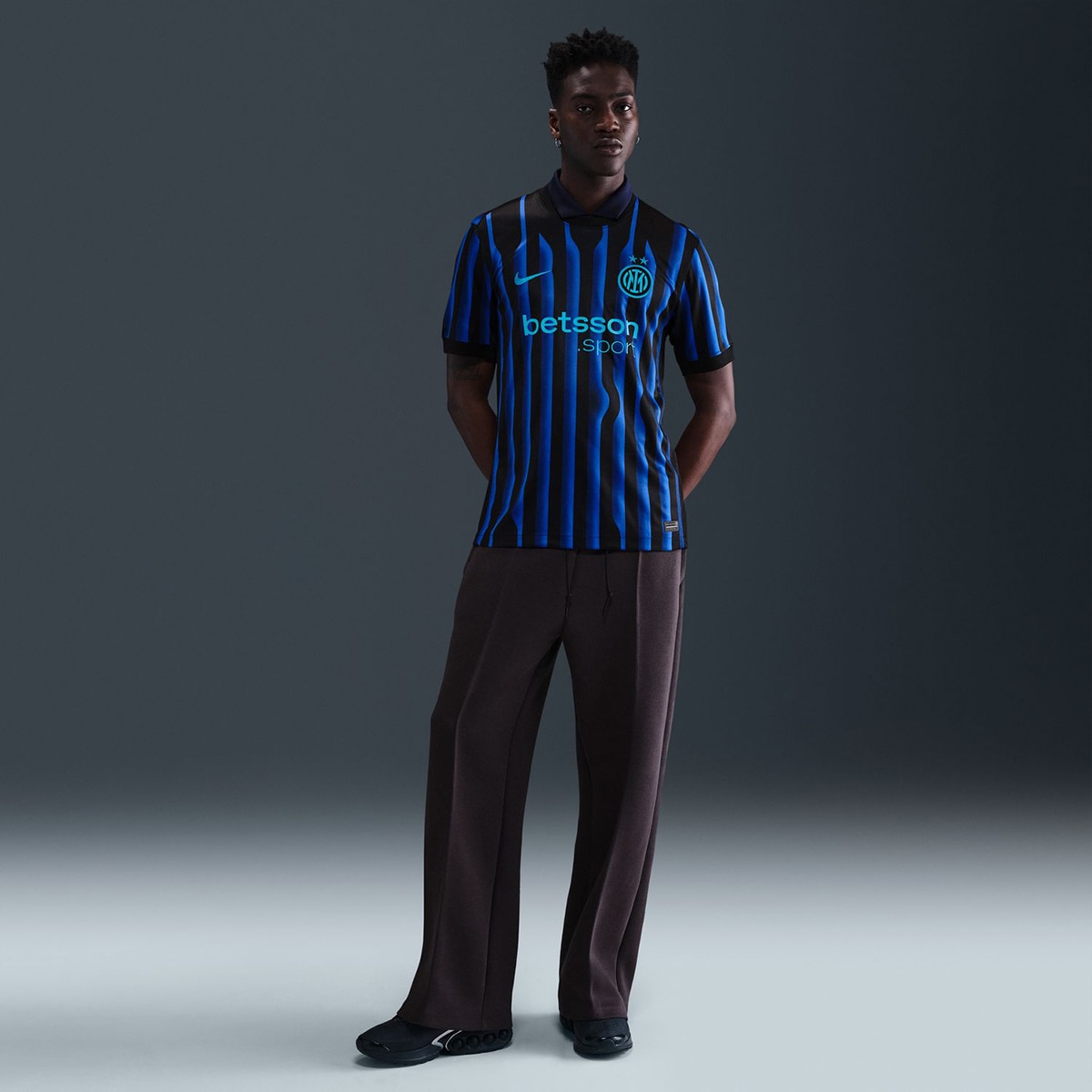 T-shirt de Homem 1.º Equipamento Inter Milan 2025-2026 Stadium Azul / Preto-4