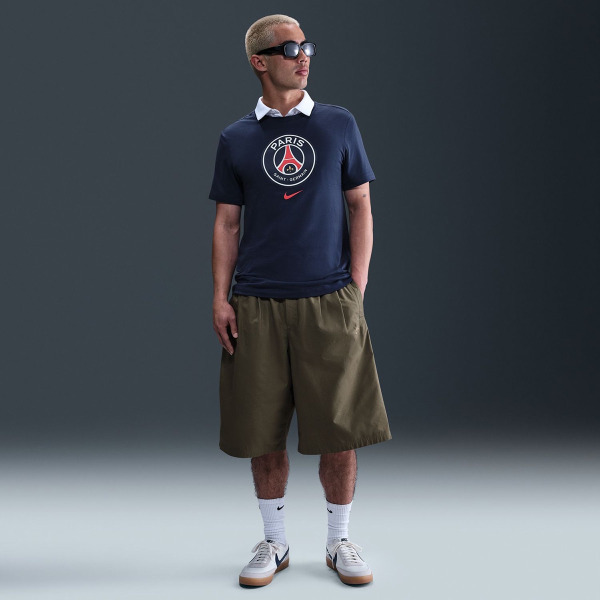 T-shirt de Homem Paris Saint-Germain PSG Crest Azul-marinho-1