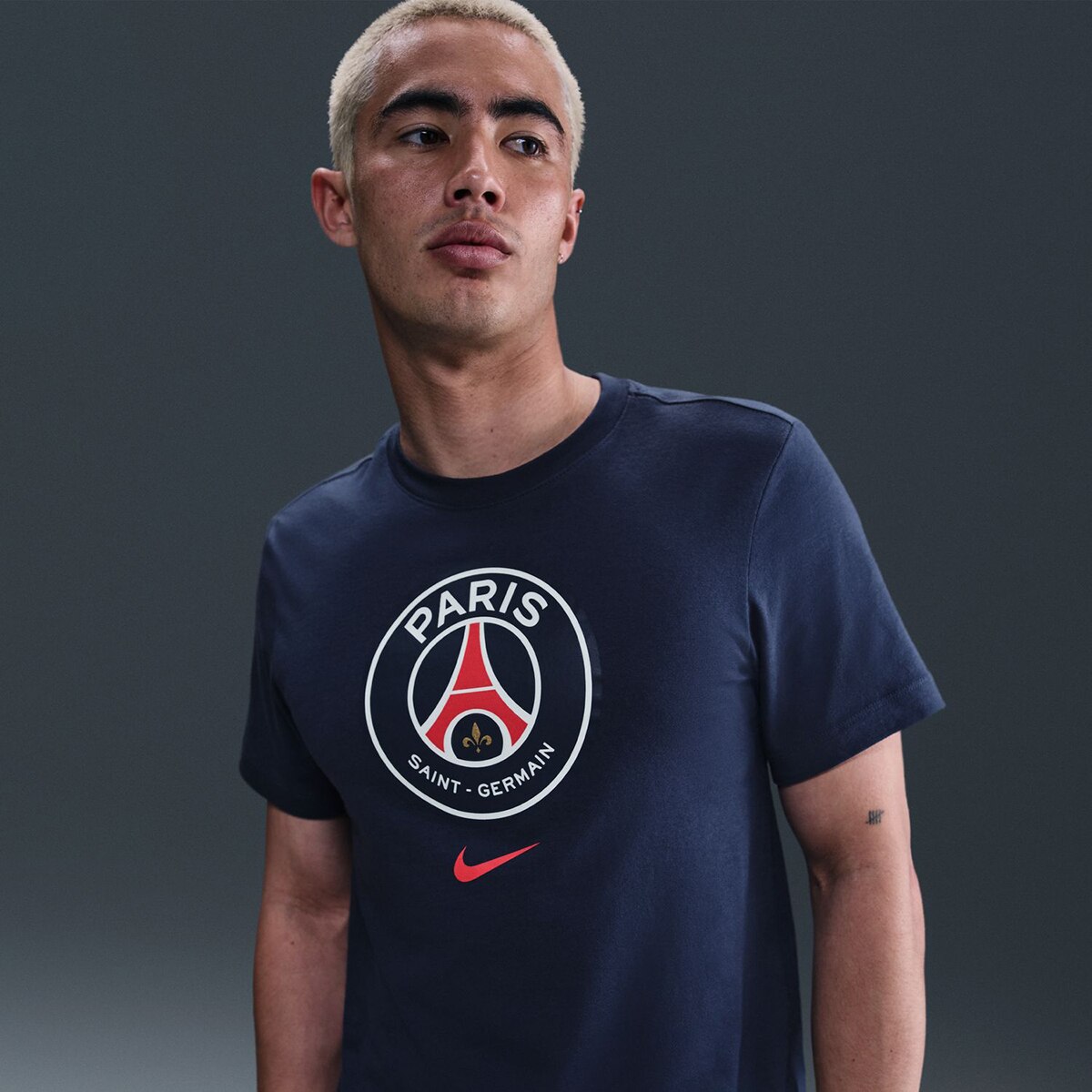 T-shirt de Homem Paris Saint-Germain PSG Crest Azul-marinho-3
