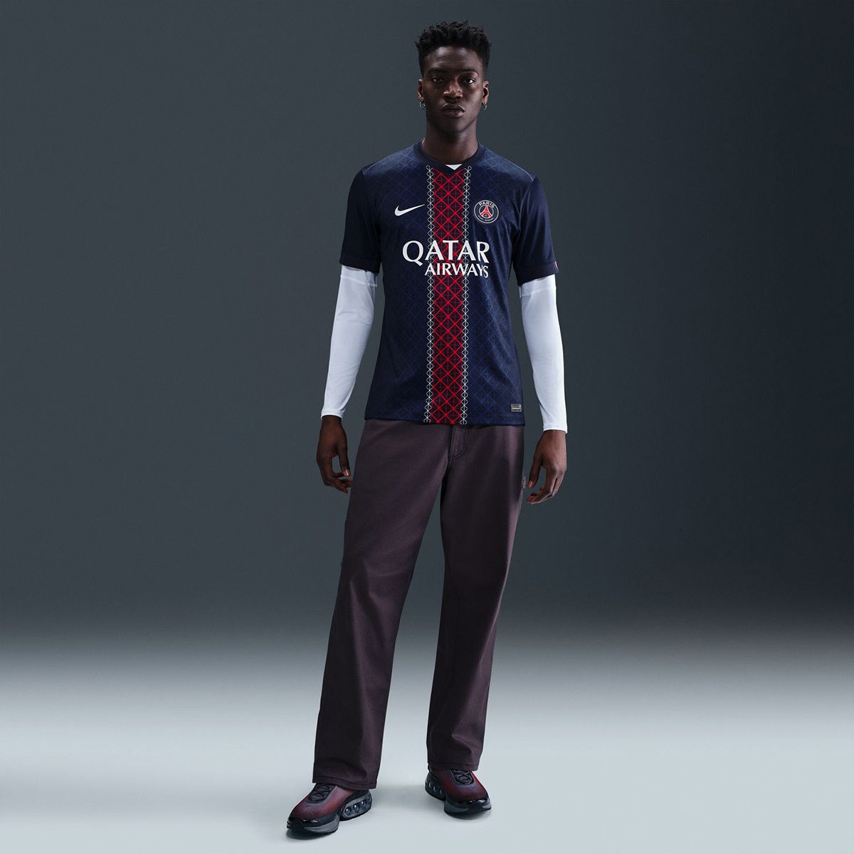 T-shirt de Homem 1.º Equipamento Paris Saint-Germain PSG 2025-2026 Stadium Azul-marinho-1