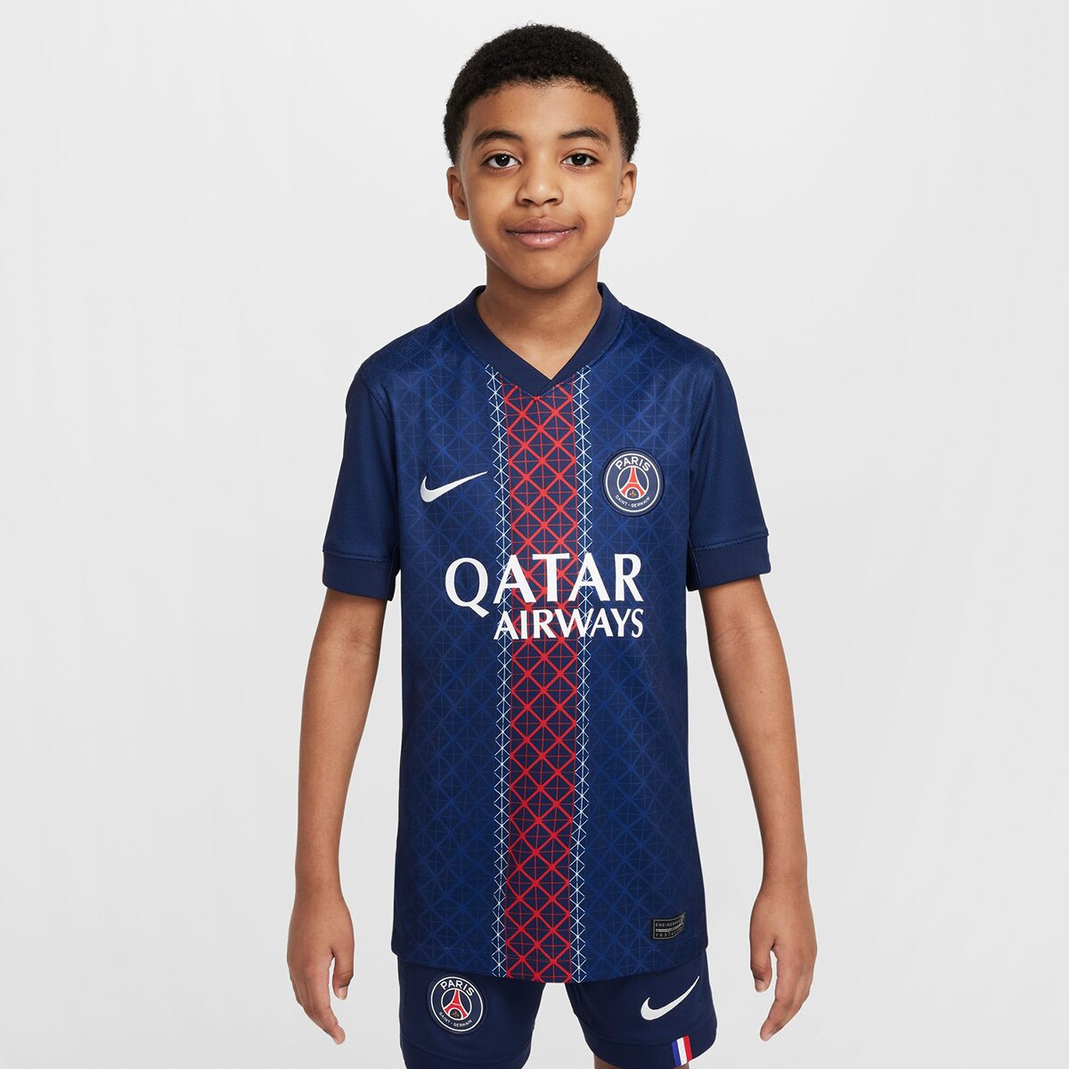 T-shirt de Criança 1.º Equipamento Paris Saint-Germain PSG 2025-2026 Stadium Azul-marinho-1
