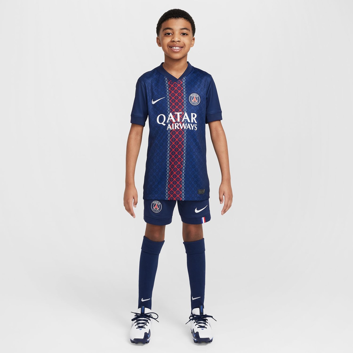 T-shirt de Criança 1.º Equipamento Paris Saint-Germain PSG 2025-2026 Stadium Azul-marinho-7