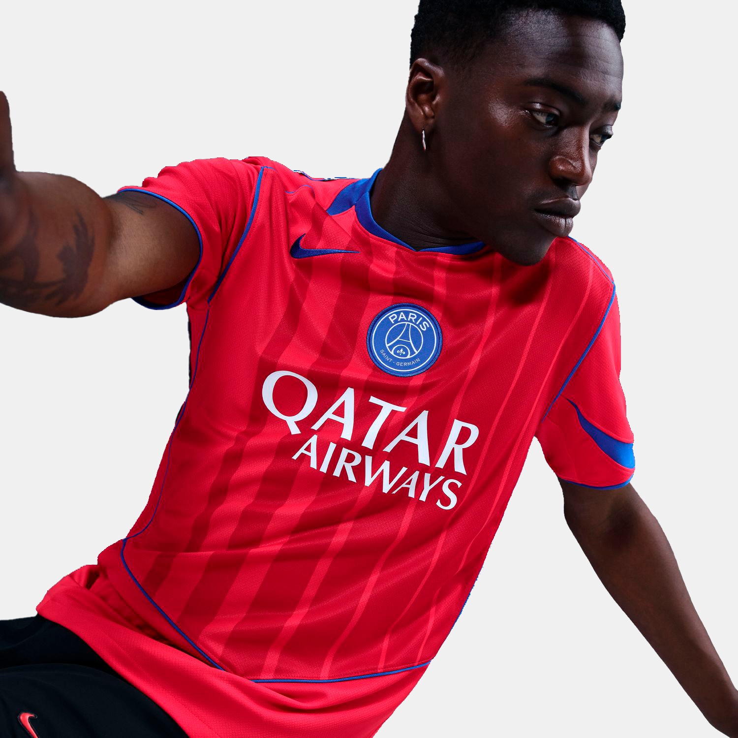 T-shirt de Homem 3.º Equipamento Paris Saint-Germain PSG 2025-2026 Stadium Vermelho-4