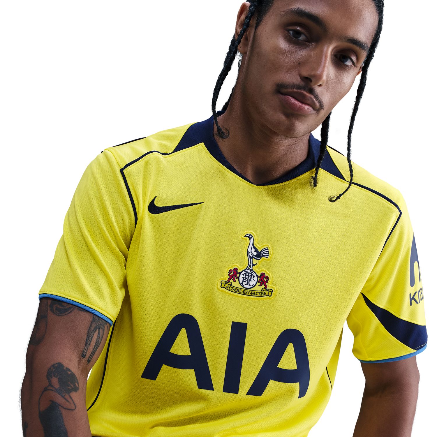 T-shirt de Homem 3.º Equipamento Tottenham Hotspur 2025-2026 Stadium Amarelo-4