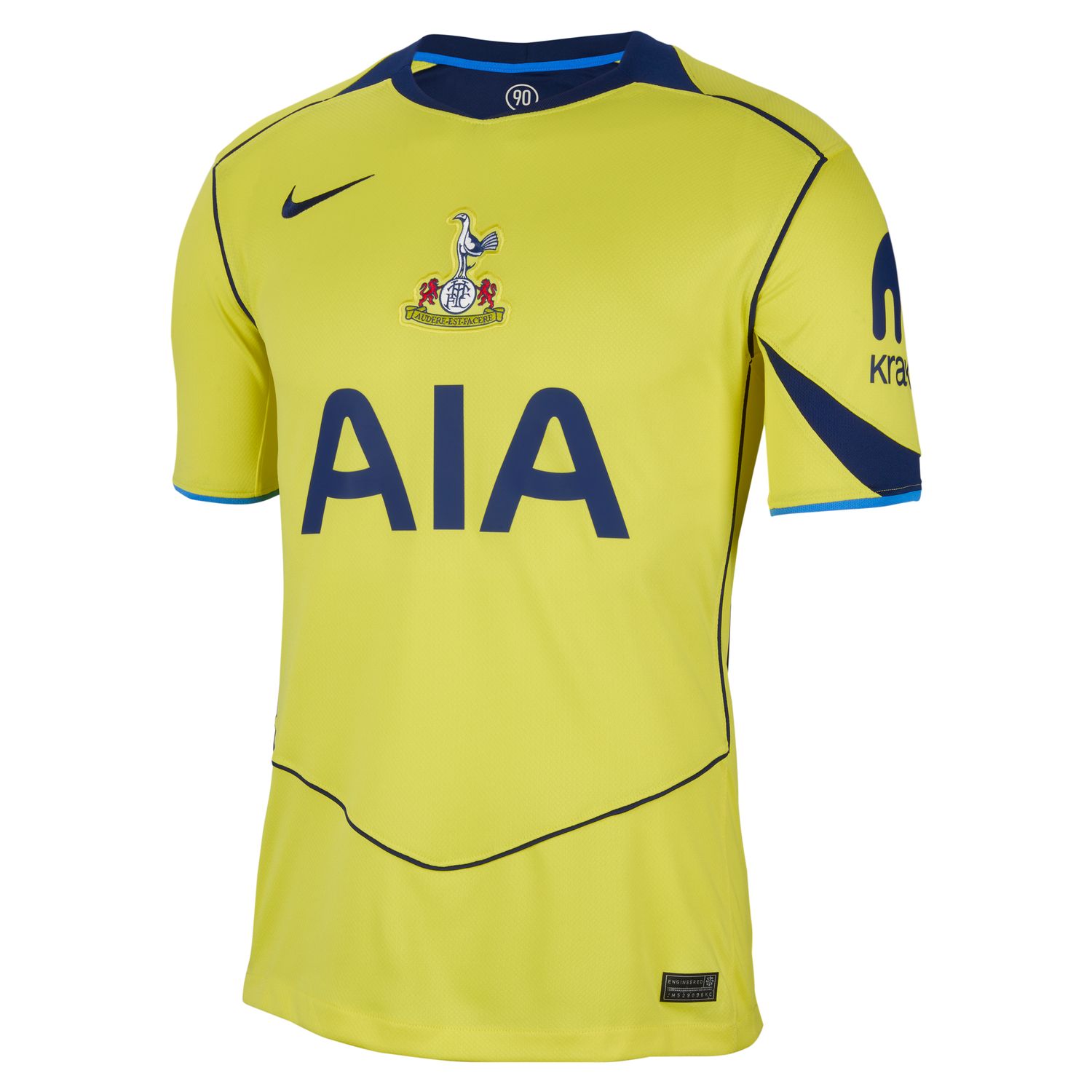 T-shirt de Homem 3.º Equipamento Tottenham Hotspur 2025-2026 Stadium Amarelo-5