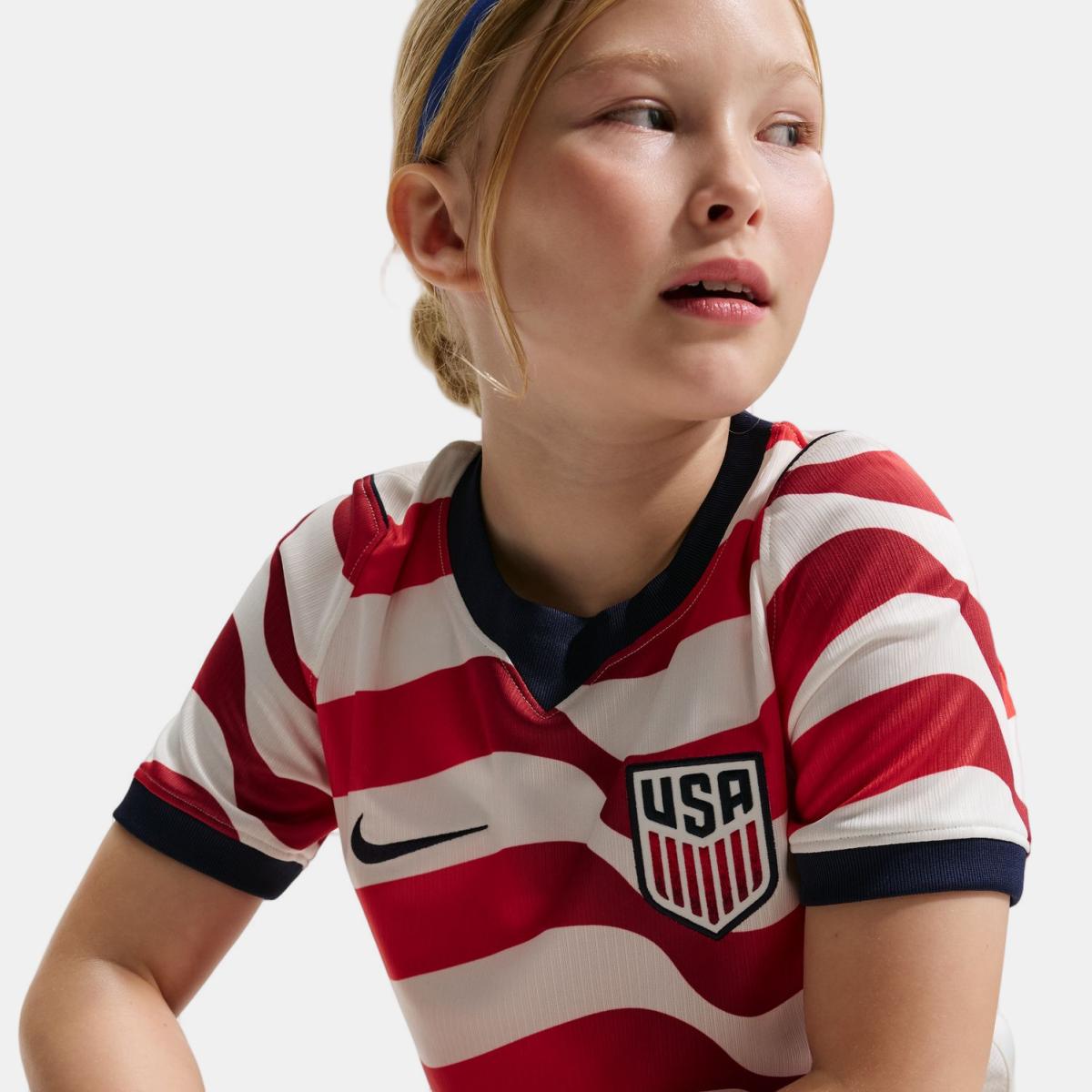 T-shirt de Criança 1.º Equipamento Estados Unidos Mundial 2026 Stadium Branco-4