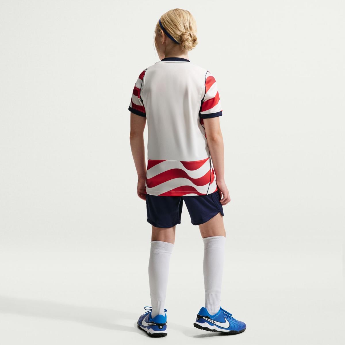 T-shirt de Criança 1.º Equipamento Estados Unidos Mundial 2026 Stadium Branco-6