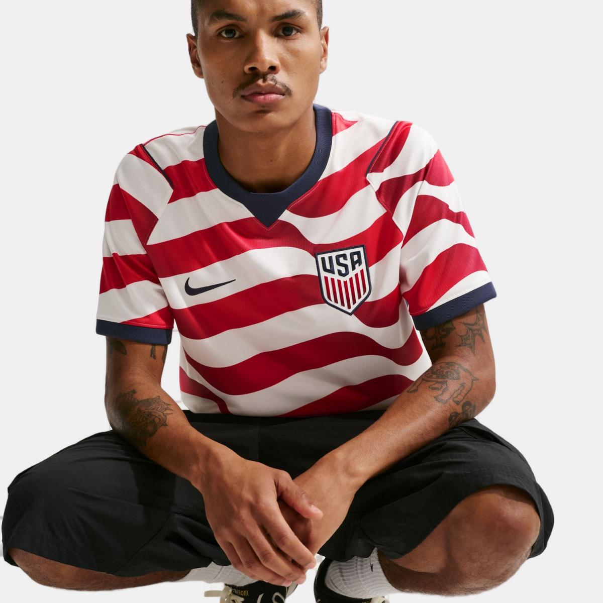T-shirt de Homem 1.º Equipamento Estados Unidos Mundial 2026 Stadium Branco-3