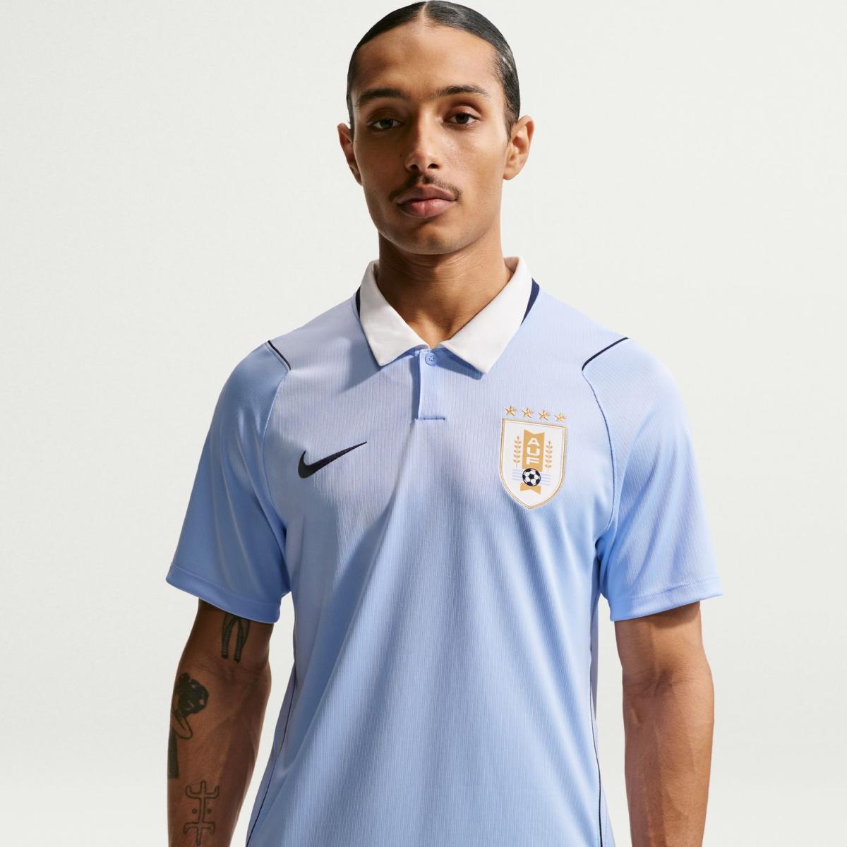 T-shirt de Homem 1.º Equipamento Uruguay Stadium 2026 Stadium Azul-7