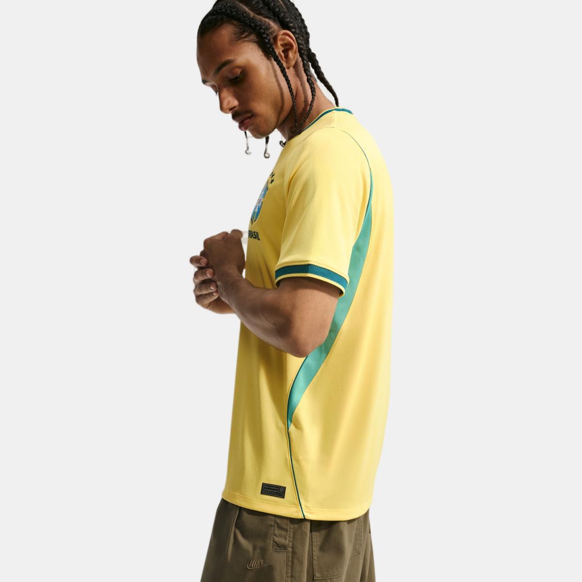 T-shirt de Homem 1.º Equipamento Brasil 2026 Stadium Amarelo-3