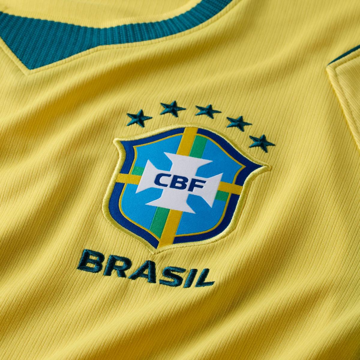 T-shirt de Homem 1.º Equipamento Brasil 2026 Stadium Amarelo-4