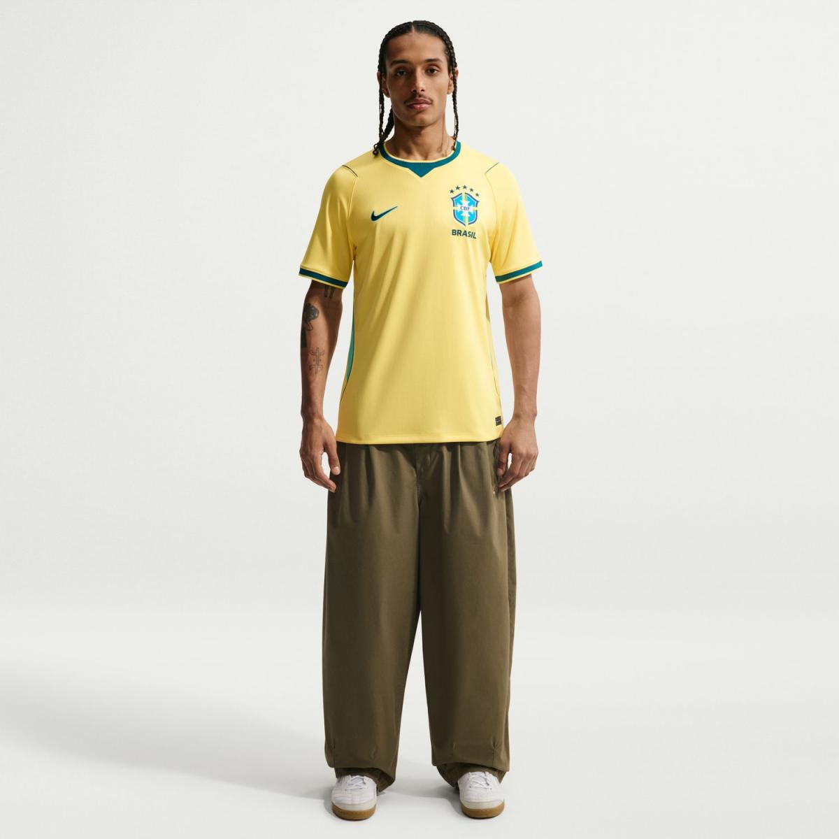 T-shirt de Homem 1.º Equipamento Brasil 2026 Stadium Amarelo-7
