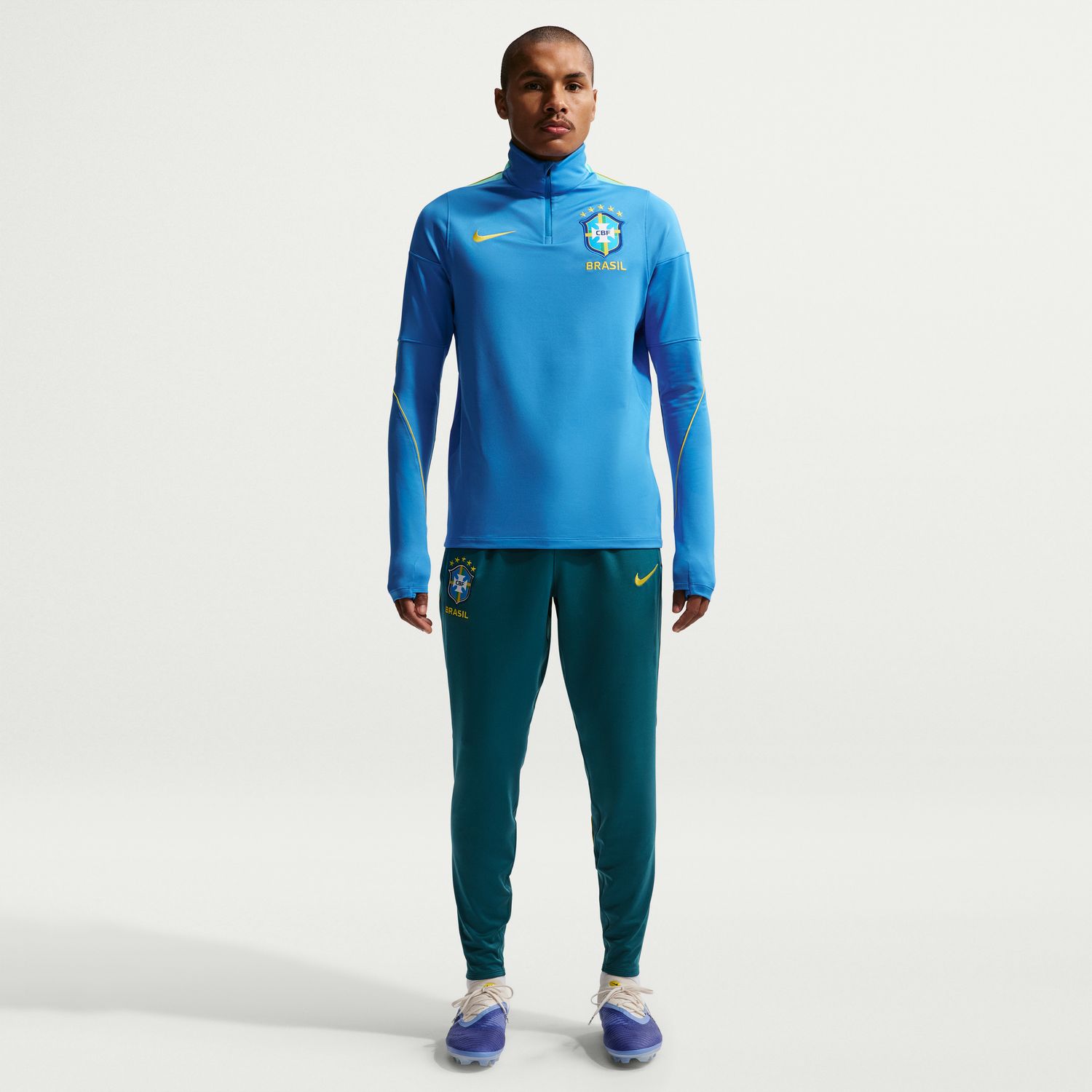 T-shirt de Homem Brasil 2026 Dri-FIT Strike Drill Top Azul-5