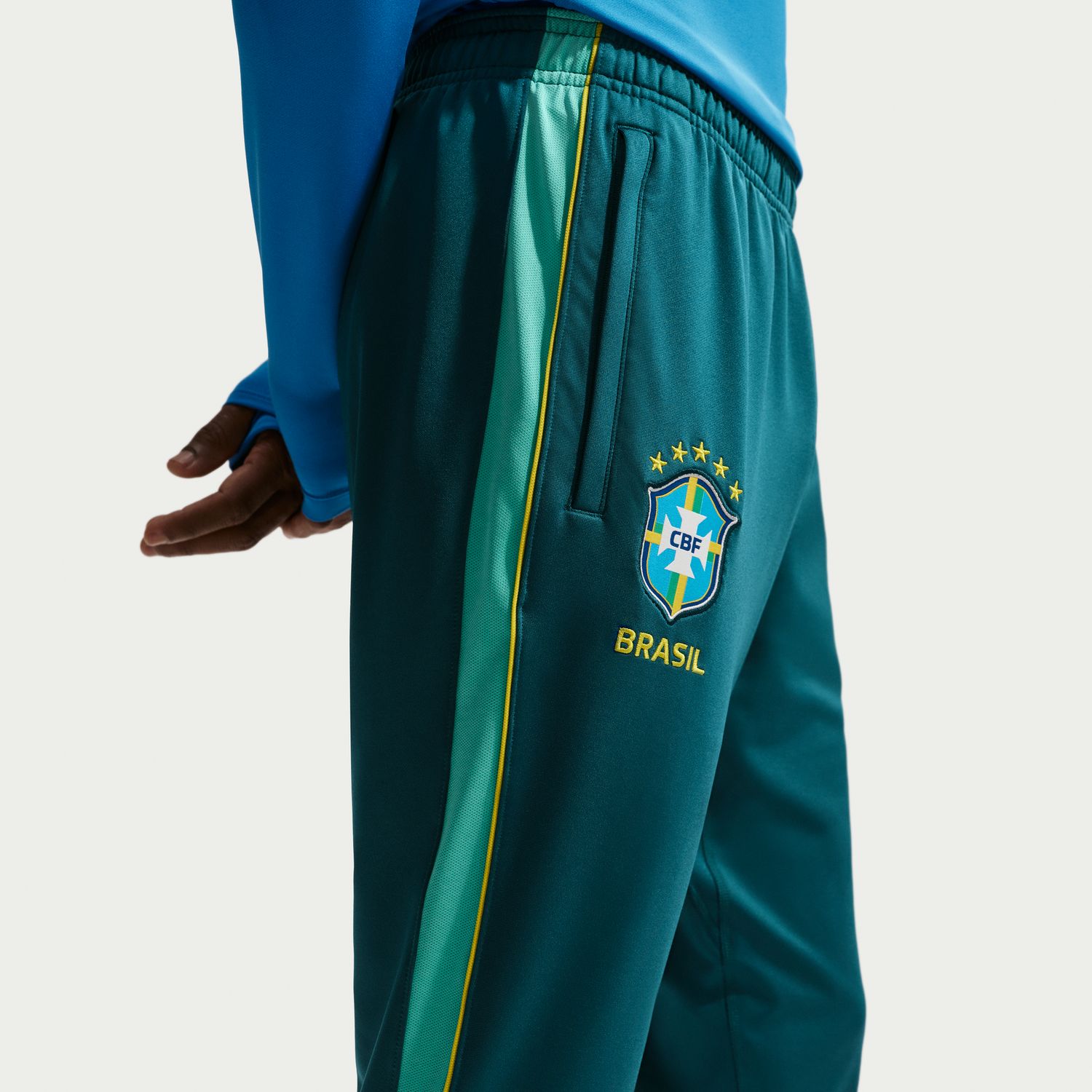 Calças de Homem Brasil 2026 Dri-FIT Strike Verde-3