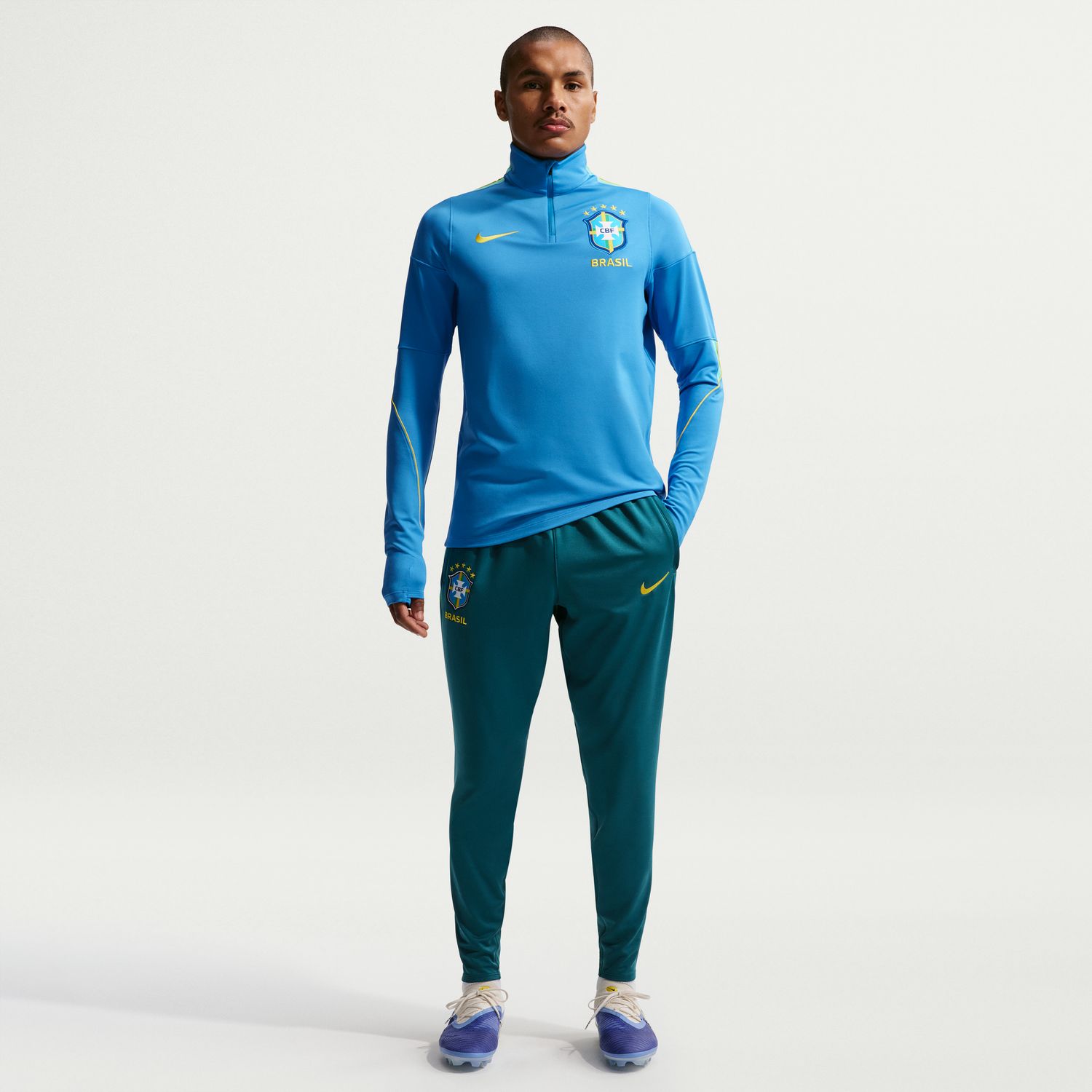 Calças de Homem Brasil 2026 Dri-FIT Strike Verde-6
