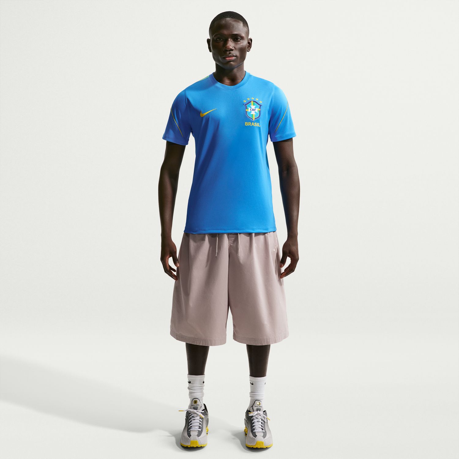 T-shirt de Homem Brasil 2026 Dri-FIT Strike Azul-2