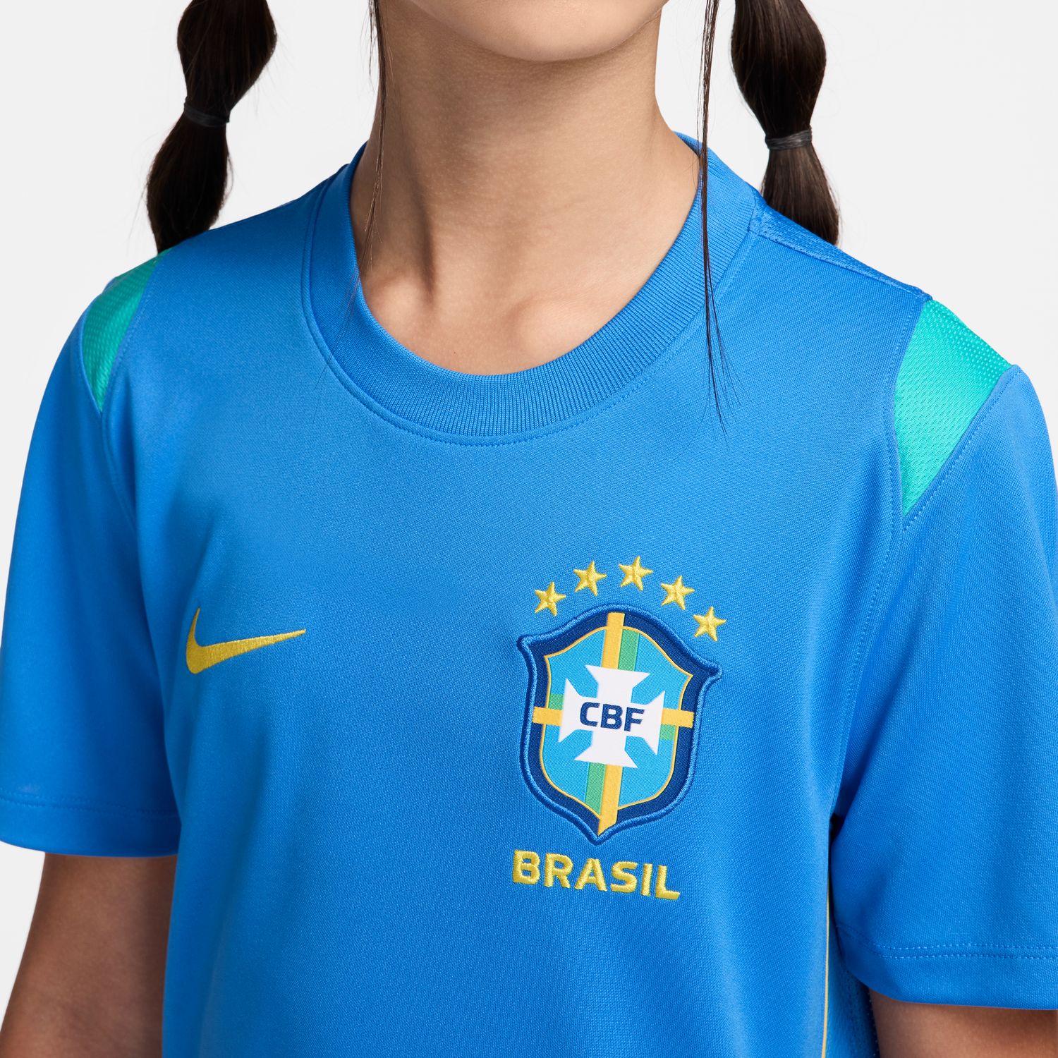 T-shirt de Criança Brasil 2026 Dri-FIT Academy Pro Azul-3