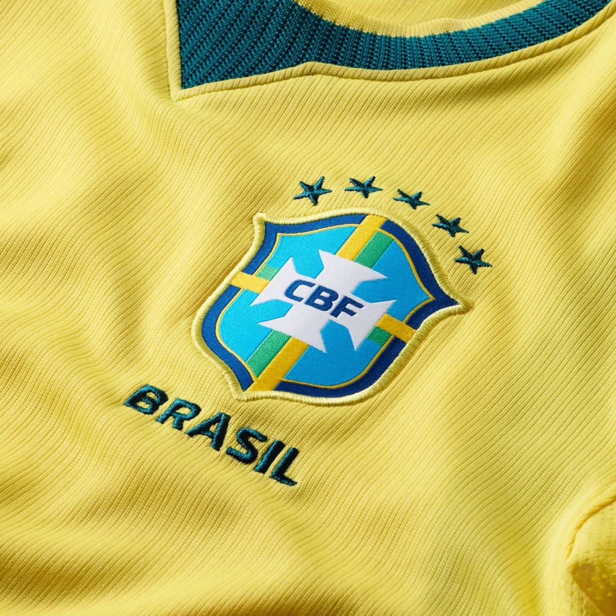 T-shirt de Criança 1.º Equipamento Brasil 2026 Stadium Amarelo-3