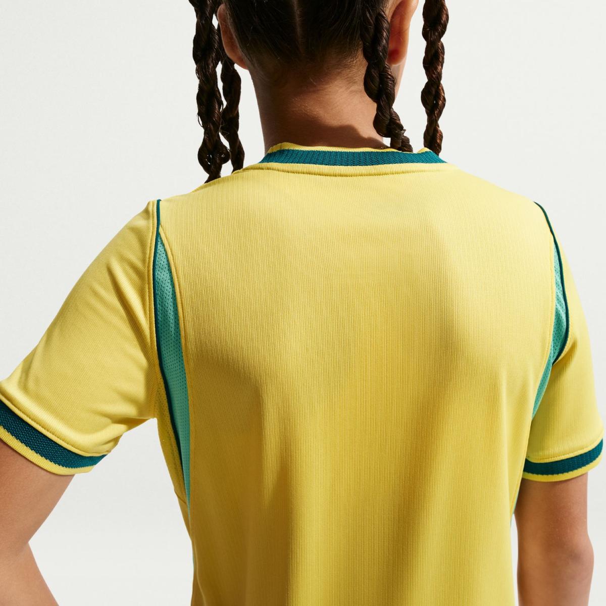 T-shirt de Criança 1.º Equipamento Brasil 2026 Stadium Amarelo-5