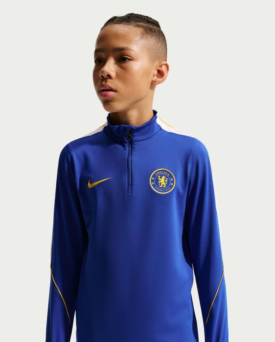 T-shirt de Criança Chelsea FC 2026-2027 Dri-FIT Strike Drill Top Azul-3