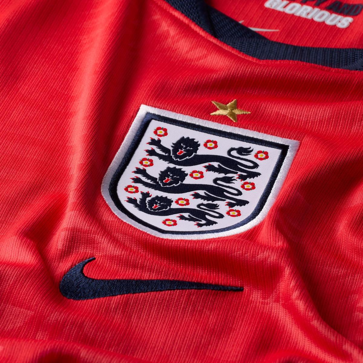 T-shirt de Homem 2.º Equipamento Inglaterra 2026 Stadium Vermelho-5