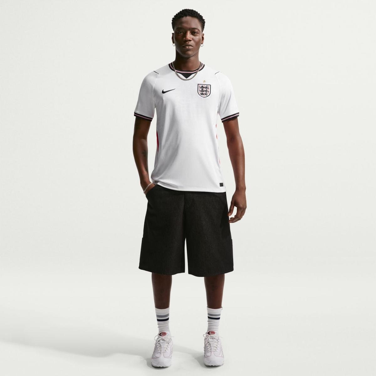 T-shirt de Homem 1.º Equipamento Inglaterra 2026 Stadium Branco-3