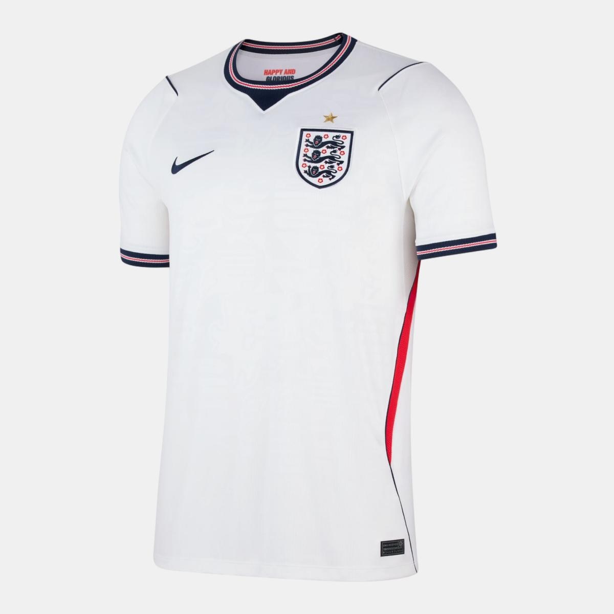 T-shirt de Homem 1.º Equipamento Inglaterra 2026 Stadium Branco-7