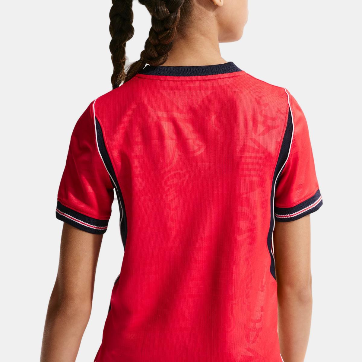 T-shirt de Criança 2.º Equipamento Inglaterra 2026 Stadium Vermelho-7