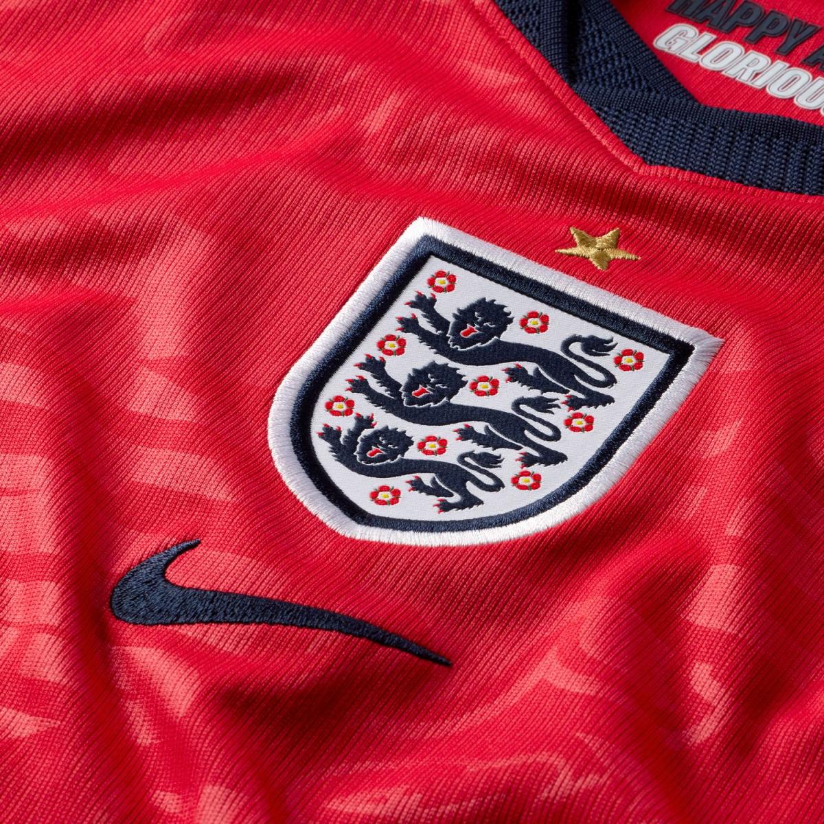 T-shirt de Criança 2.º Equipamento Inglaterra 2026 Stadium Vermelho-8