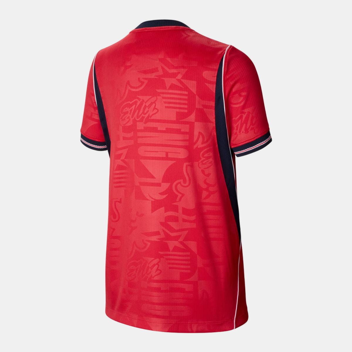 T-shirt de Criança 2.º Equipamento Inglaterra 2026 Stadium Vermelho-10